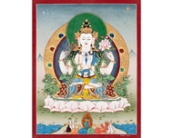 手繪觀音唐卡藝術