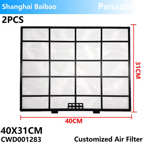 2PCS/SET For Panasonic/Rasonic 40X31cm CWD001283 Customized Air Conditioner Filter Spilt Type Dust S