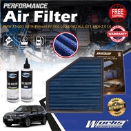 Works Engineering Air Filter Washable Fit For BMW X5 G05 F/I,DSL L6, X4 G02 ALL G11 740e 2.0 L4 WS-F