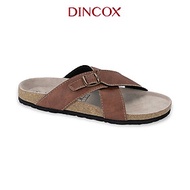 Dép Đế Trấu Nam Quai Chéo 1 Khóa DC05 Brown Dincox