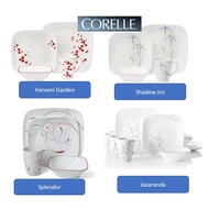 Corelle Square/Round 16 pieces (Splendor/Shadow iris/Hanami Garden/ jacaranda) dinner set