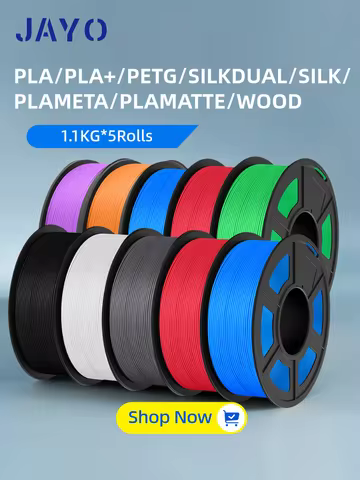 JAYO 5 Rolls 3D Filament PLA/PLA META/PETG/SILK PLA+/Wood/PLA Marblel/ APLA 1.75mm1.1KG 3D Printer F