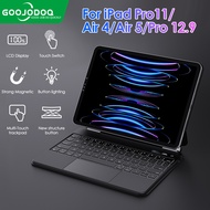 Goojodoq for IPad Keyboard with LCD Display for IPad Pro 11/Pro 12 9 12.9/Air 5 Air 4 for IPad Keyboard English