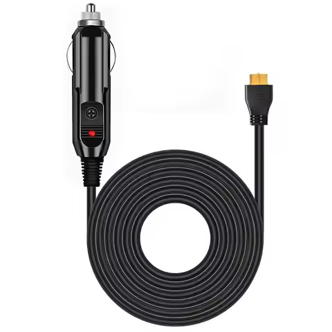 1.5m/5Ft Male Cigaette Lighter to XT60 Female Charging Cable for ALLPOWERS R600 R1500 R2500 VOLIX P3