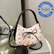 2025 New Bow Crescent Underarm Bag Women High-value Shoulder Shoulder Harajuku Style Bag Bag Q0c0