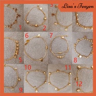 GELANG KAKI 24K Emas Korea ️ ️ ️ With Loceng