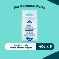 Alcean Flushable Toilet Tissue Wipes - 40's x 3 Packs