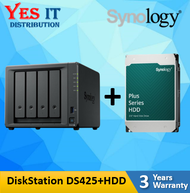 Synology DS425+ 4-Bay NAS + ( 2 Units ) SYNOLOGY HAT3300 2TB / 4TB / 6TB / HAT 3320 8TB HDD