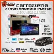 [81] 100% Original Perodua Myvi New PNP Player Carrozzeria Andoird Player 7 inch Android Version 9.1