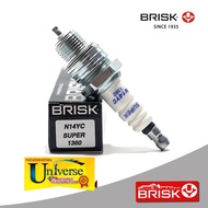 BRISK N14YC COPPER RACING SPARK PLUG FOR SUZUKI V100 RC80 BEST TRS, YAMAHA Y100 SPORT SS 110, RXS  N