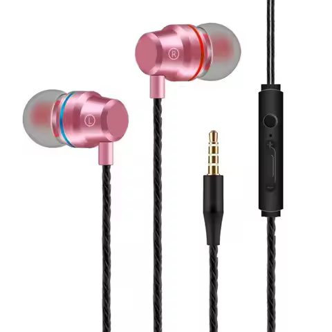 Portable 3.5mm In-ear Headphones Stereo in Ear Earphone Deep Bass Noise Canceling InEar Microphone