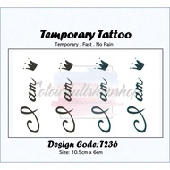 #T236 Word - I'm King Temporary Tattoo [DaaTwo]