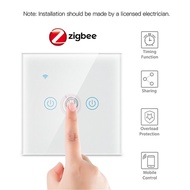 Zigbee Smart Switch Voice Control Light Touch Switch 1/2/3/4 Gang Neutral Line Required Touch Switch Works With Zigbee G