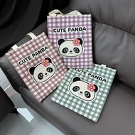Panda Knitted Shoulder Bag Cartoon Panda Student Large-Capacity Tote Bag Casual Chengdu Grandpa Same