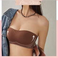 Anti-slip Strapless Bra Made of Molded Latex Shows off Beautiful Shoulders, High Quality Products, A