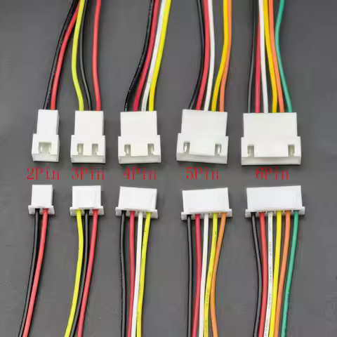 5 Pairs JST XH-2.54 XH 2.54mm Pitch 2/3/4/5/6 Pins Plug Male and Female Socket Wire Cable Connector 