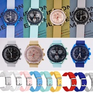 Bands for Swatch Omega Speedmaster Joint MoonSwatch 20mm Quick Release Watch Strap Soft Sport Wrist Bracelet for Samsung Huawei