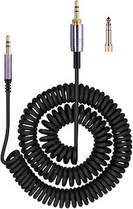 Solo4 Cord Coiled Audio Cable Replacement for Dre Beats Studio3 / Studio Pro/Solo 3 Wireless Noise C