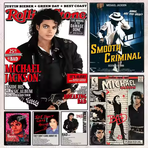 Singer M-Michael J-Jackson Poster Removable Wall Sticker Self Adhesive Art Mural Home Office Living 
