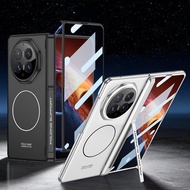 Magnetic Hinge Armor Holder Case for Honor Magic V5 Front Screen Glass All-included Plastic Matte Co