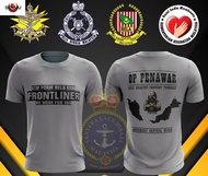 (SM) 9433 Malaysia Tshirt grey Unisex 3d Print shirt JERSERY ATM PDRM RELA KKM PRONTLINER Full Subli