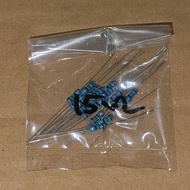R 15 Ohm 0.25W 5 Percent Resistor 15Ohm 15R Ohm 0.25 Watt 20 Pcs