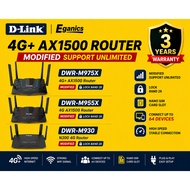 D-Link DWR-M975X/DWR-M955X/DWR-M930/DWR-M905 Unlimited 4G LTE Wireless Wifi AX1500 & N300 sim card R