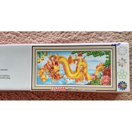 [NEW] Golden dragon diamond painting df824 Lg1066 size 100x50cm[Ha Doan painting]