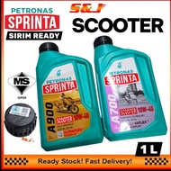 ORIGINAL PETRONAS SPRINTA SCOOTER A900 10W40 FULLY SYNTHETIC A700 10W-40 ULTRAFLEX MINYAK HITAM MINY