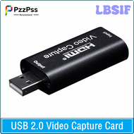 LBSIF USB 2.0 Video Capture Card 4K HDMI-compatible Video Grabber Live Streaming Box Recording For PS4 XBOX Phone Game DVD HD Camera HASER