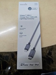 全新 Moshi Iphone USB-C lightning充電編織線