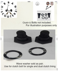 Clutch Wave Washer 2 pcs for single &amp; dual clutch spring lining for ChinaPed &amp; Grass cutter, pocket bike