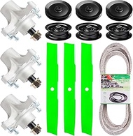 Deck Rebuild Kit for Spindles Blades Pulley Belt To ro Time Cutter Z5000 Z5020 Z5030 Includes 3 Spin