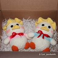 Handmade Duck Amigurumi Crochet Doll Cute Gift Valentines 手工钩织鸭鸭玩偶