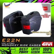 SET KOMBO KOTAK/BOX GIVI E22 E22N SIDE CASES + S22 STOP LIGHT KIT