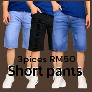 💥3 HELAI RM50💥 DENIM SHORT PANT JEANS 💰 Hanya RM50 Sahaja