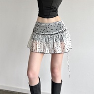 👿Devils Princess👿150kg Plus Size Women's Clothing Hot Girl Star Print Side Straps Pleated Design Ski