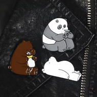 &gt; Ready Stock &lt; ❉ We Bare Bears Pins ❉ 1Pc Panda / Ice Bear / Grizzly Enamel Collection Brooches Pins Button Jacket Pins