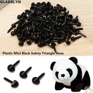 GLASSLYN 100pcs/bag Safety Triangle Noses for Teddy Dog Mini Black 4.5X5.5MM