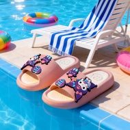 Heyslipper EVA Soft Soles Slides Decorate Cartoon button Cute Slides for Outdoor /Indoor (size 24-35