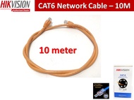 HIKVISION CAT 6 Cable - 4PR 24AWG 75oC UTP CAT6 Network Cable (Solid Copper 0.53 mm Orange) 0.5m - 1