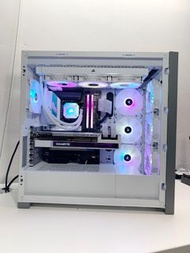 【純白高效能電競主機】i7-12700KF + RTX 3080 Vision 白卡 / 32G RGB / 1000W 火牛 / Corsair 360 水冷（機箱有瑕疵平放，不連SSD）