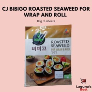 CJ BIBIGO Roasted Seaweed For Wrap and Roll for Kimbap / Gimbap 5 sheets 10grams