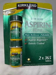 From USA - Kirkland Aspirin 81mg low dose 365 tablets per bottle