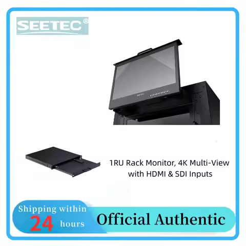 FRM173S 17.3 Inch 1RU Pull-Out Rack Mount Monitor 3G-SDI HDMI 2.0 3D-LUT HDR for Broadcast Studio