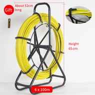 【Online】 8mm X100m Device Fiberglass Duct Rodder Cable Puller Fish Tape Continuous Reel Wire Cable R