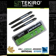 Pembuat Drat Isi 3 pcs Bahan 9CrSi Keras Mur Baut Presisi M6 x 1.00 - Hand Tap Set TEKIRO