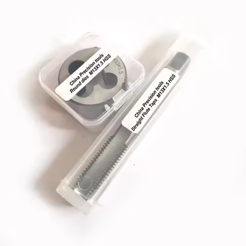 2PCS HSS Metric Right Hand tap and die set M13 M13X1 M13X1.5 Fine Screw thread Plug Taps Round dies 