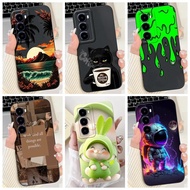 For Itel City 100 / Itel C671L Phone Case Soft Matte Silicone Back Cover Cartoon Cat Landscape Aesth