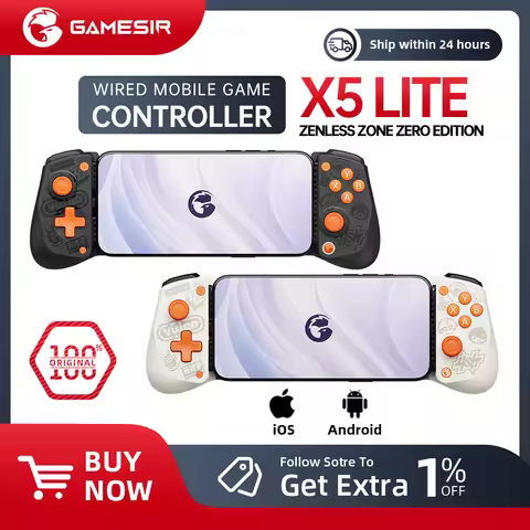 GameSir X5 Lite Type-C Wired Mobile Game Controller with Hall Effect Joystick for iphone 15/ Android